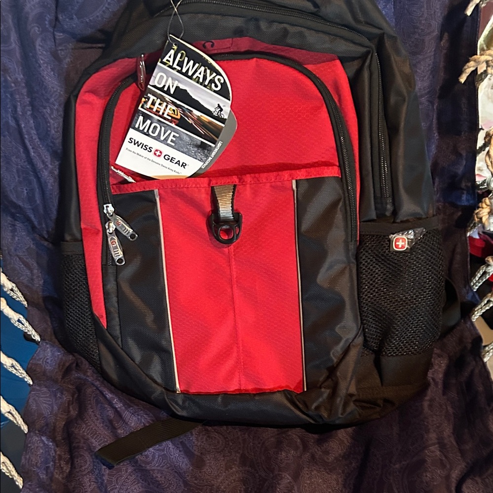 NEW with tags SwissGear Backpack in Red and Black